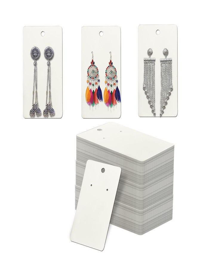 DEEPTAGS Jewellery Tags Display Cards for Earring, Bracelet, Necklace, Jewelry - White, 200 PCS, 200 Labels - Image 1